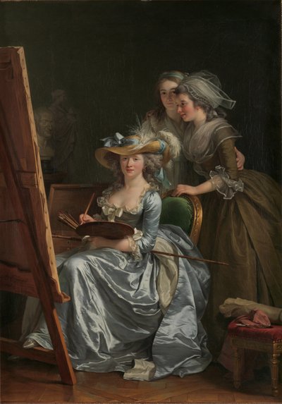 Self-Portrait with Two Pupils, Marie Gabrielle Capet and Marie Marguerite Carreaux de Rosemond by Adelaide Labille Guiard