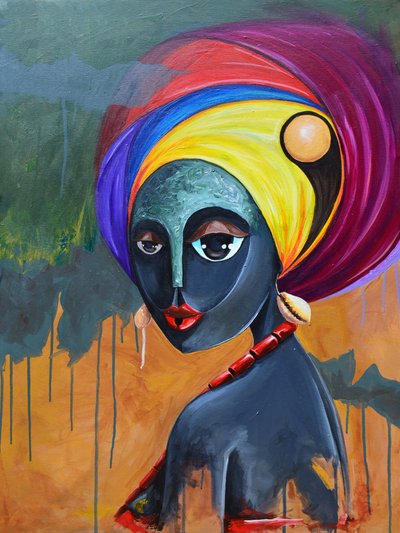 Colorful African Woman by Adetoro Debas