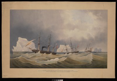 H.M.S. Phoenix with Her Consorts, The Diligence and Breadalbane, Among the Icebergs by Admiral Edward Augustus Inglefield