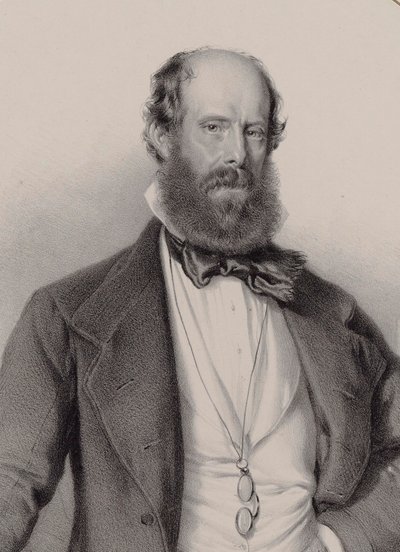 Portrait of the composer Luigi Ricci 1805-1859 by Adolf Dauthage
