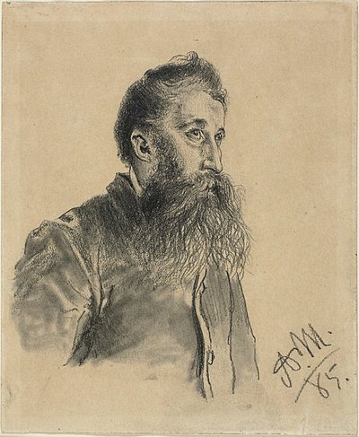 Portrait of a Bearded Man by Adolph Menzel