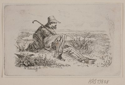 A Seated Wanderer by Johan Adolph Kittendorff