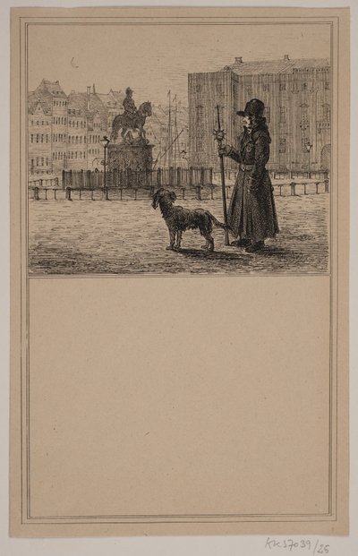 The Watchman. No. 24 in Chr. Winther and M. Rørbye, "25 Pictures for Small Children" by Johan Adolph Kittendorff