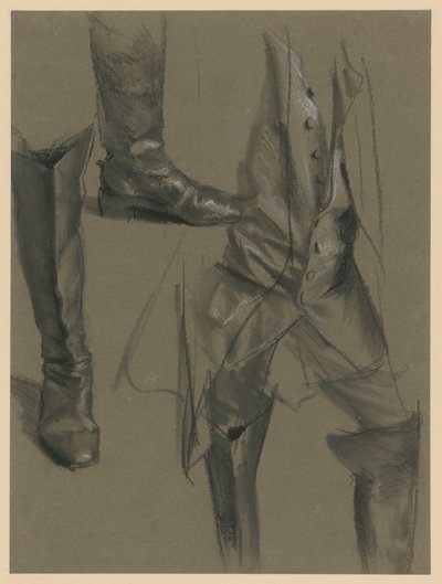 Legs of Frederick the Great. Preliminary Study for the Painting "Flute Concert of Frederick the Great in Sanssouci" by Adolph Menzel