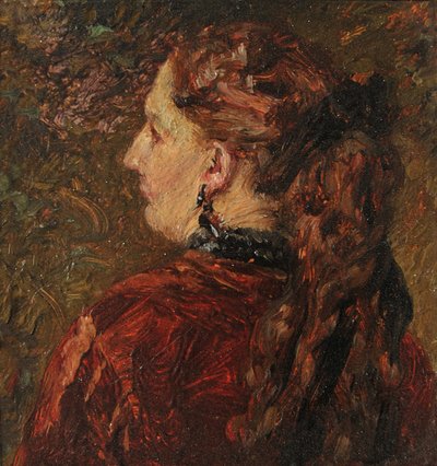 Portrait of a Lady. Miniature from the Loewe Collection by Adolph Menzel
