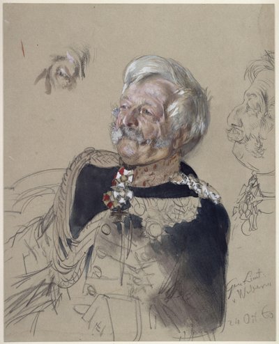 Lieutenant General von Webern. Study for the Painting 