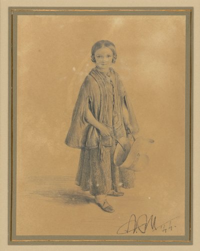 Portrait of Constanze Beling, born Martini. Daughter of District Court Councilor Carl Martini and his wife Pauline Martini by Adolph Menzel