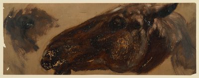 Head of a Horse Facing Left, Eye Area Repeated by Adolph Menzel