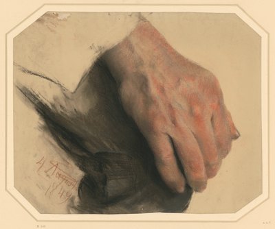 Right Hand of a Man Resting on the Knee by Adolph Menzel