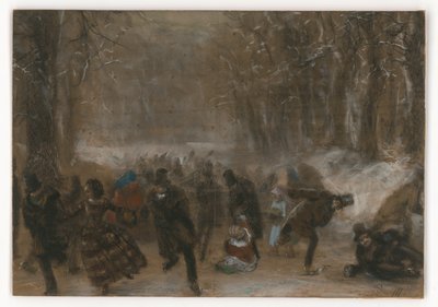 Ice Skaters by Adolph Menzel