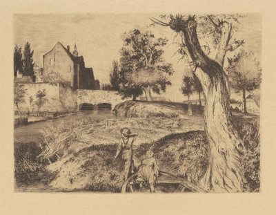 Sheep Ditch by Adolph Menzel
