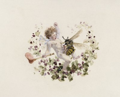 Tableware: Soup Tureen, Lid with Putto and Wasp by Adolph Menzel