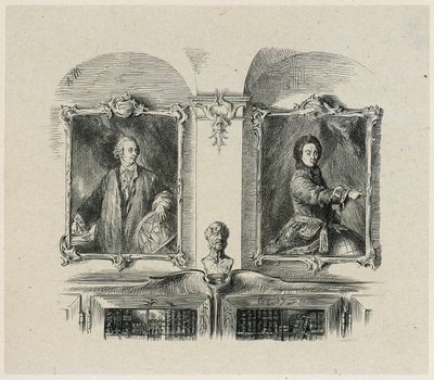 Works of Frederick the Great. Leonhard Euler and Pierre-Louis de Maupertuis by Adolph Menzel