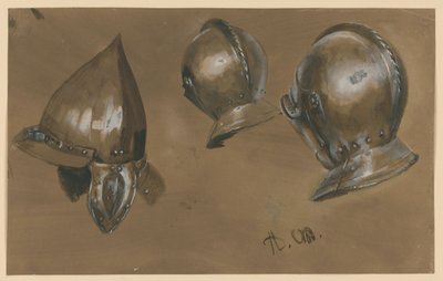 Two Helmets and a Helmet by Adolph Menzel