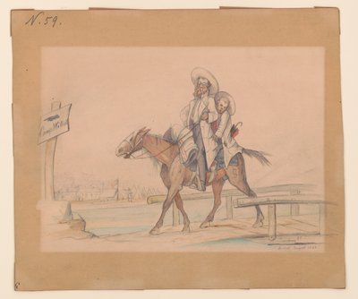 Henry Von Trebra & Louis V. Trebra arriving at Camp Morton, Indianapolis from their farm in Madison, Illinois by Adolph Metzner