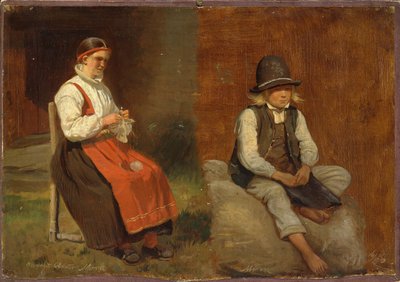 Figure Studies from Mora in Sweden by Adolph Tidemand