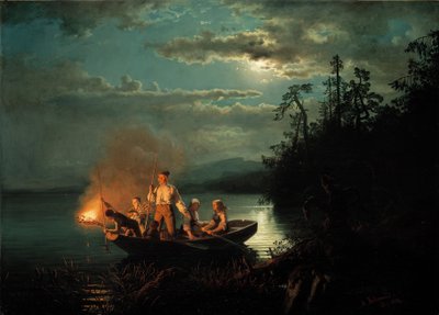 Listening on Krøderen by Adolph Tidemand