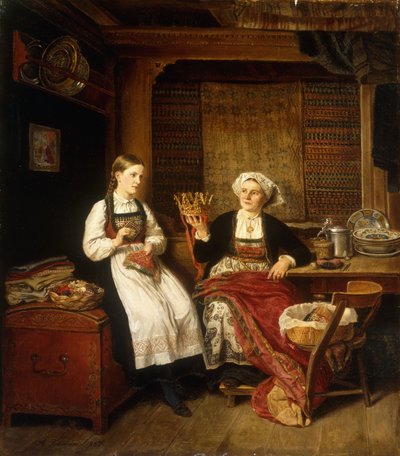 Preparations for the Celebration by Adolph Tidemand