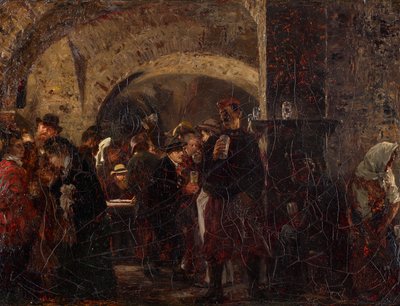 The Esterházy Cellar in Vienna by Adolph Menzel