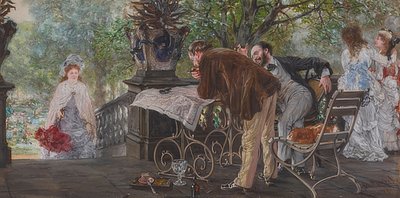 Travel Plans. 1875 by Adolph Menzel