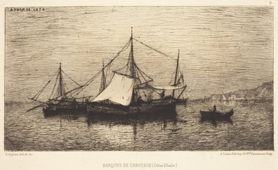 Coastal Barges by Adolphe Appian