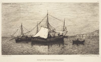 Coastal Barges by Adolphe Appian