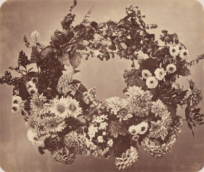 Floral and Berry Wreath by Adolphe Braun