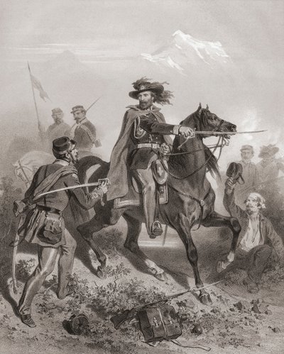 Giuseppe Garibaldi at the Battle of Varese by Adolphe Jean Baptiste (after) Bayot
