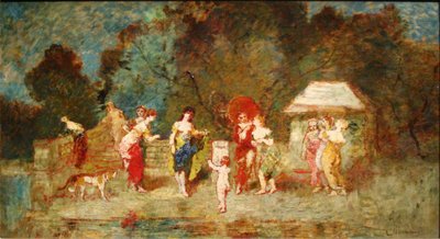 Scene in a Park II, c.1870 by Adolphe Joseph Thomas Monticelli