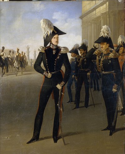 Emperor Nicholas I Accepts the Official Report of Prince Lobanov-Rostovsky by Adolphe Ladurner