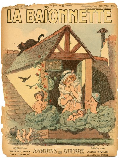 Cover of La Baionnette, Satirical in Colors by Adolphe Leon Willette
