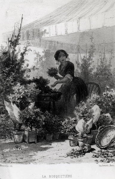 The Flower Seller by Adolphe Mouilleron