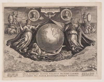 Frontispiece, from The Discovery of America by Adriaen Collaert