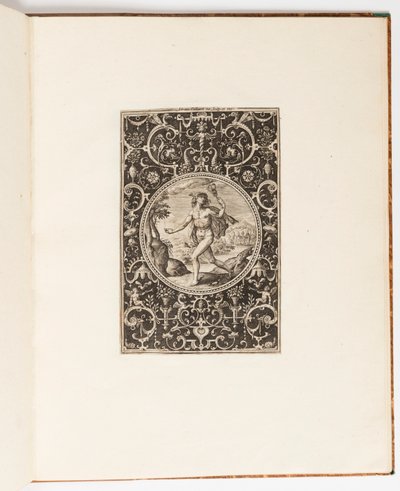 Mercury, Plate from a Suite of 6 Ornamental Designs with the Judgement of Paris by Adriaen Collaert