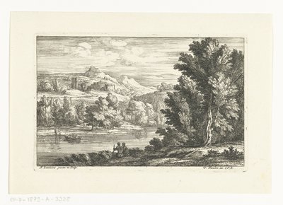 Landscape with a River and a Castle by Adriaen Frans Boudewyns