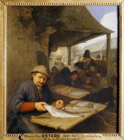 The Fish Market by Adriaen Jansz. van Ostade