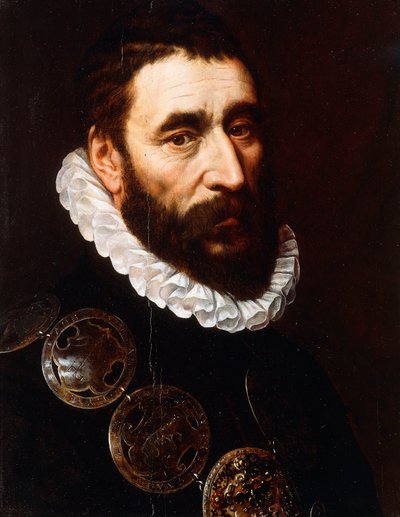 Portrait of a Bearded Man, Bust-Length, Wearing Gorgets by Adriaen Thomasz Key
