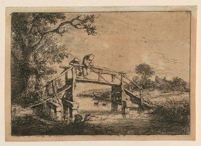 Angler on the Bridge by Adriaen van Ostade