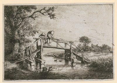 Angler on the Bridge by Adriaen van Ostade