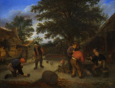 Ballplayers in the Inn Garden by Adriaen van Ostade