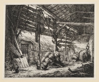 The Barn by Adriaen van Ostade