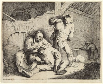 The Flea Catcher (Woman Catching Fleas) by Adriaen van Ostade