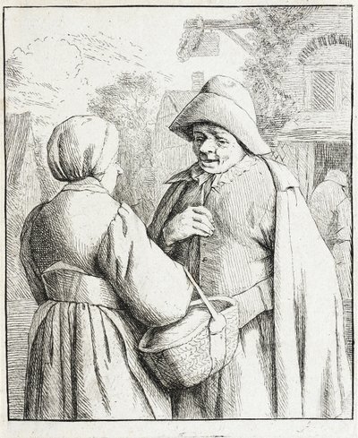 Man and Woman Conversing by Adriaen van Ostade
