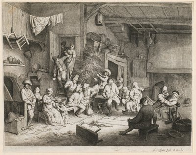 Dance in the Tavern by Adriaen van Ostade
