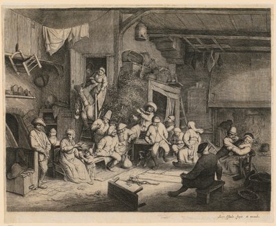 Dance in the Tavern by Adriaen van Ostade