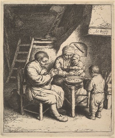 The Blessing by Adriaen van Ostade