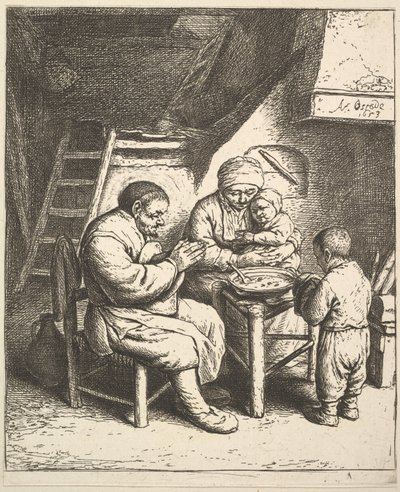 The Blessing by Adriaen van Ostade