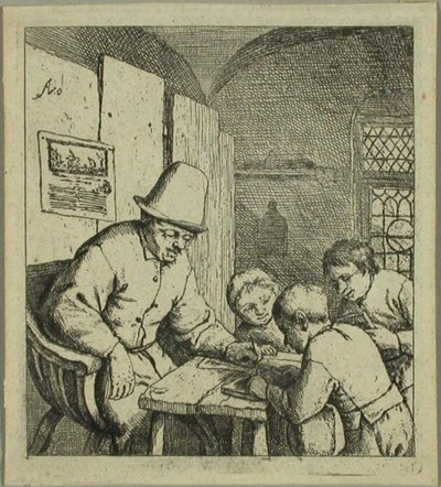 The Schoolmaster by Adriaen van Ostade