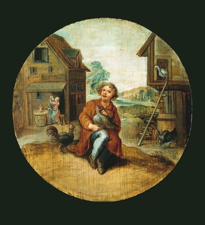 In the Farmyard by Adriaen van de Venne