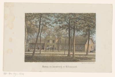 View of the Mat and Jute Weaving Mill in Willemsoord by Adrianus Hidde Heremiet Voorhorst (possibly)